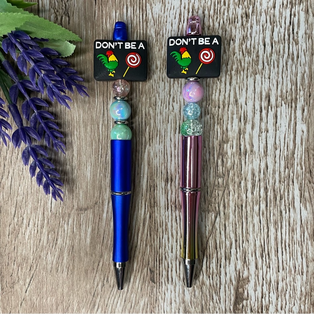 Writing Pen Adult Funny Humor Artisan Beaded Silicone Gift Handcrafted Office